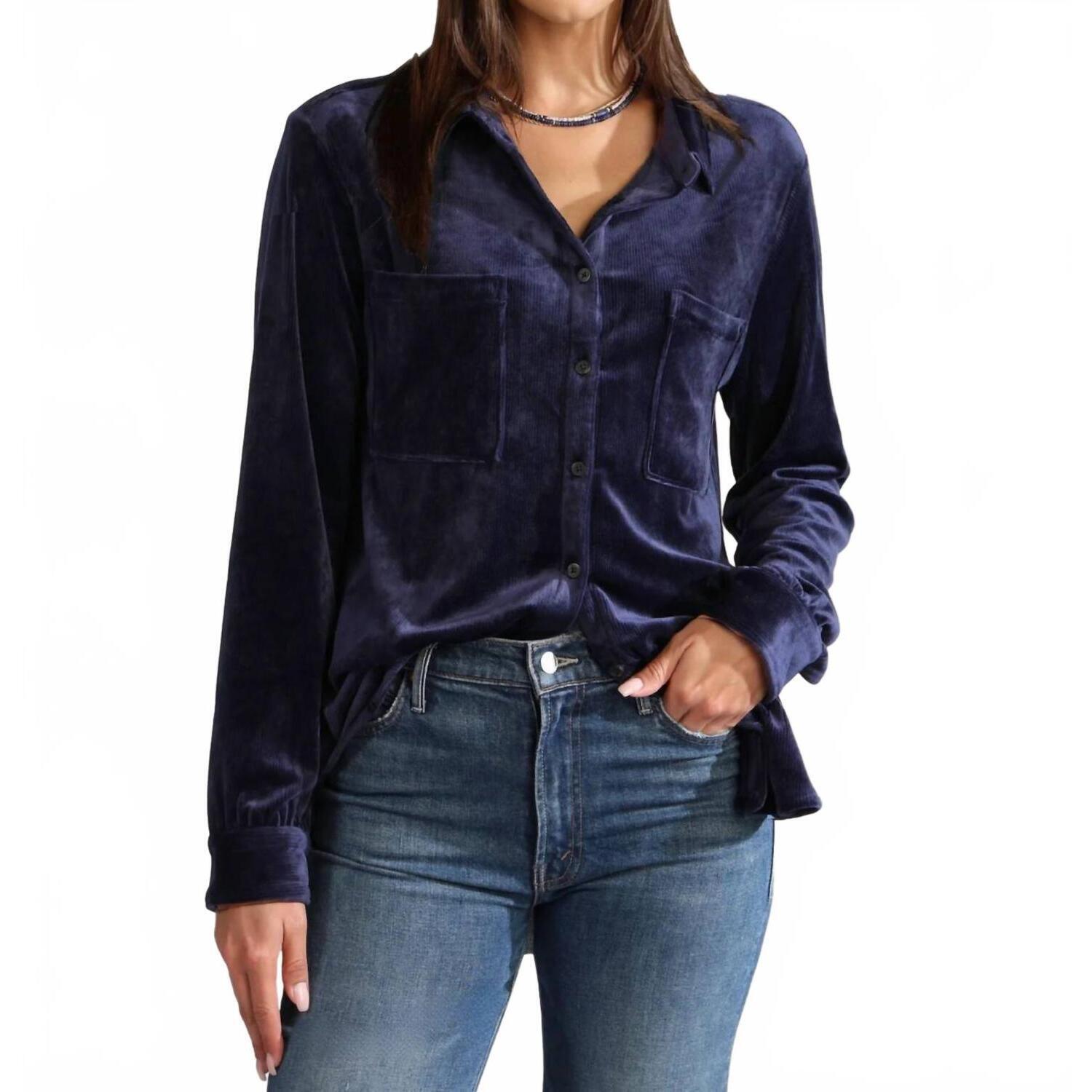 New Dansko Plush Maeve Shirt In Navy